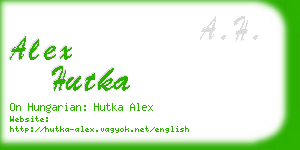 alex hutka business card